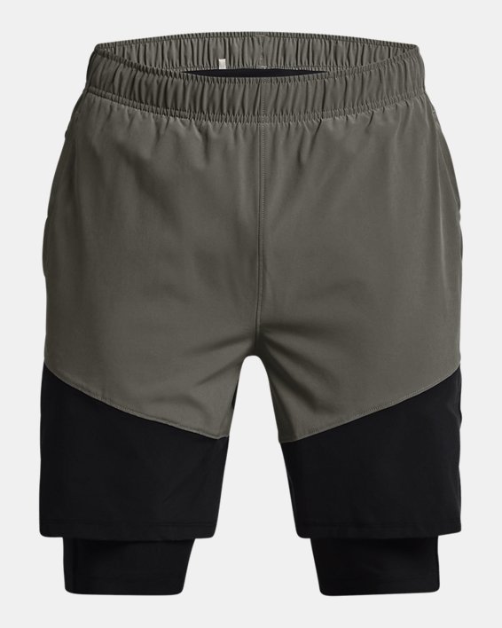 Men's UA Woven 2-in-1 Shorts, Gray, pdpMainDesktop image number 5
